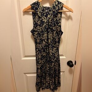 Michael Kors Navy Blue & Gold Dress Sz S NWOT